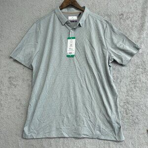 NEW Modern Ambition Men's XL Polo Shirt Gray Geometric Pattern